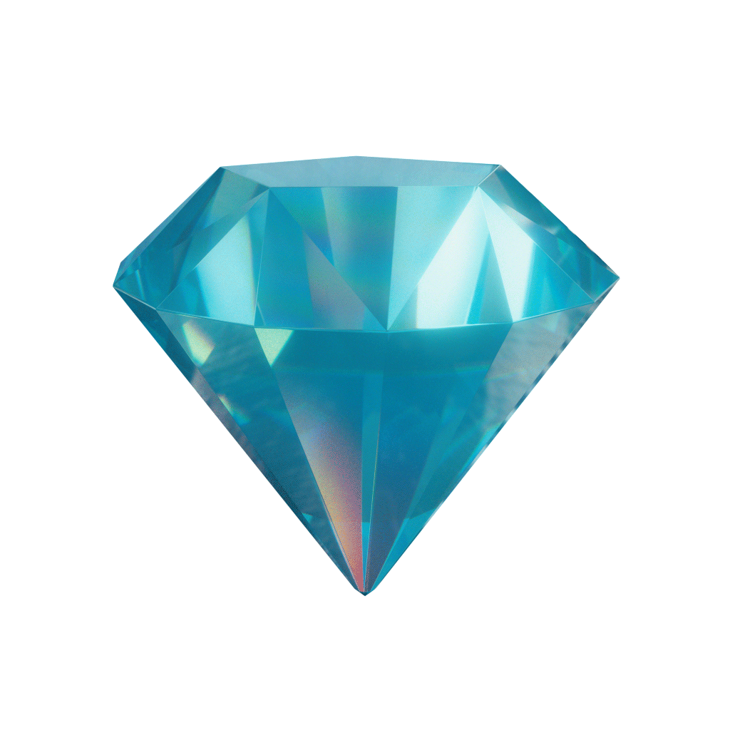 Purple and Blue Diamond Icon for Points
