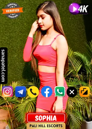 Verified Profile image of Mumbai Pali Hill Escorts Girl Sophia.  Photo taken on 16-March-2024. Book apointment with Sophia via WhatsApp, Instagram, Facebook, Telegram, Twitter. Moj or Call. Also Sophia's Exclusive video is available.
