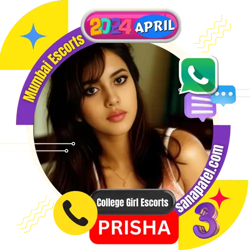 Third Top Rated Mumbai Escort in April 2024 - Prisha, preferred college call girl